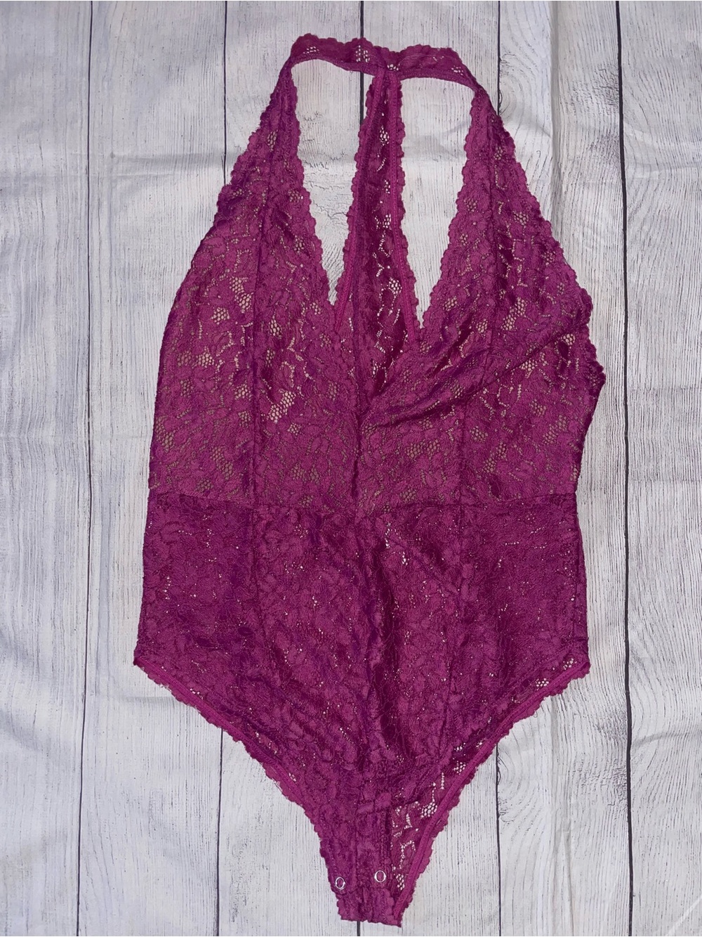 Intimately Free People Lace Halter Teddy Bodysuit